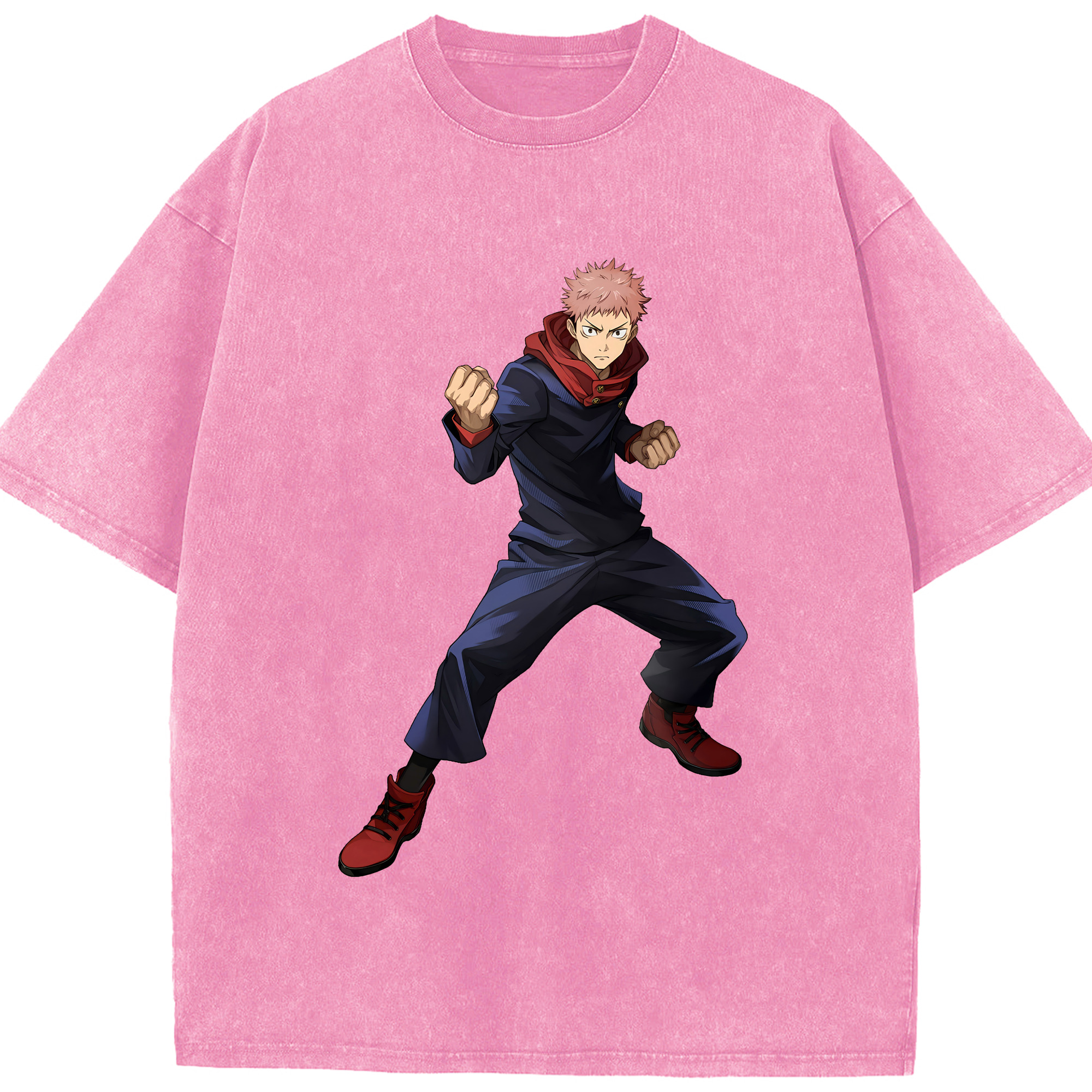 （画像用） 呪術廻戦 Jujutsu Kaisen 綿100% ヴィンテージ風 半袖Tシャツ（フロントプリント）